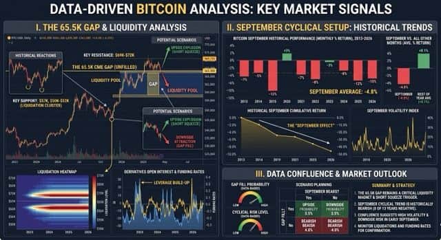 Data-Driven Bitcoin Analysis: The 65.5K Gap and September Cyclical Setup